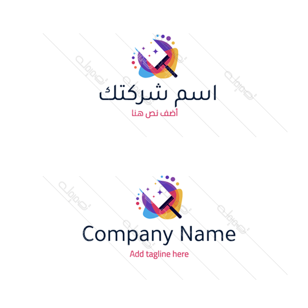 Colorful cleaning services logo maker