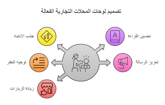 شروط تصميم لوحة محل تجاري فعال