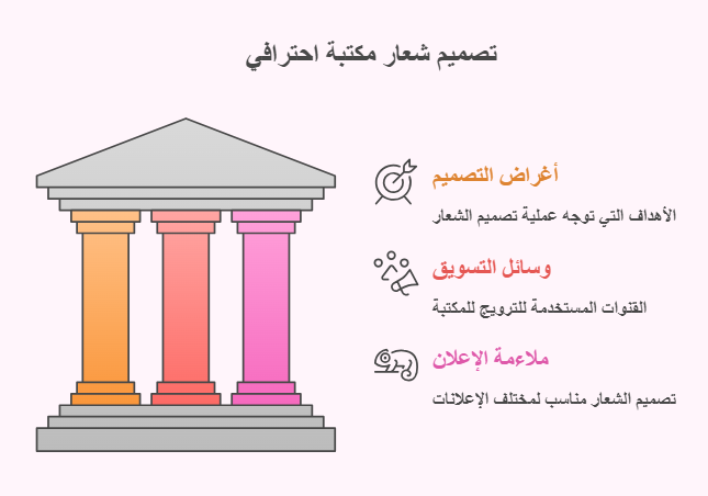 تصميم شعار مكتبة احترافي