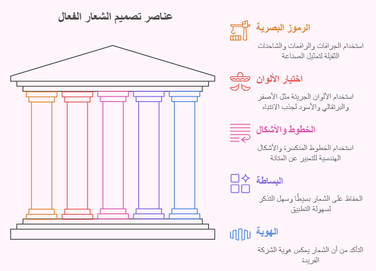تصميم شعار معدات فعال