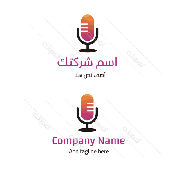 Podcast online logo mockup