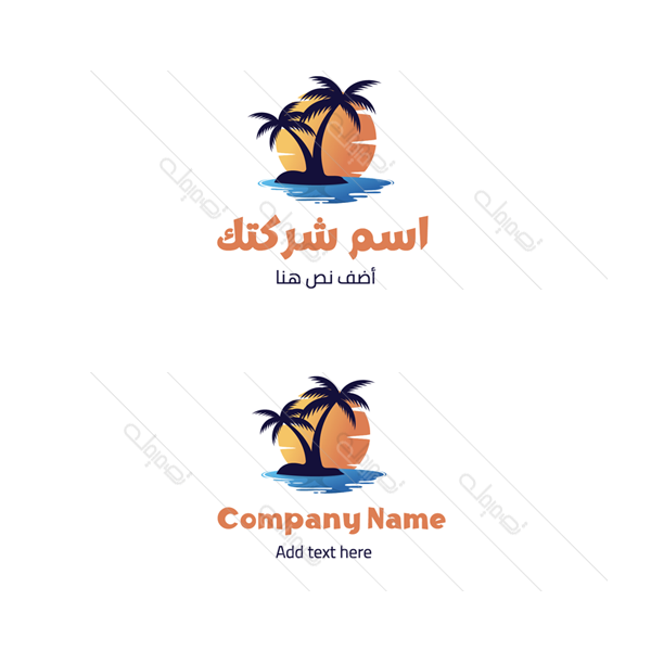 palm beach logo design template