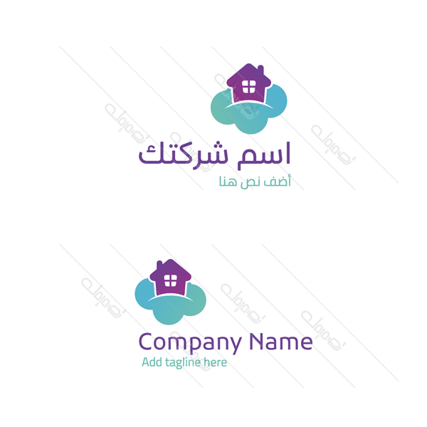 Cloud home online logo design