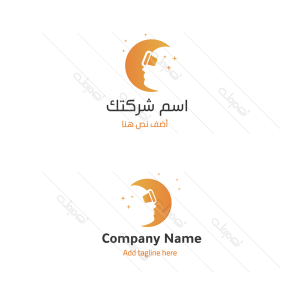 Crescent moon logo design