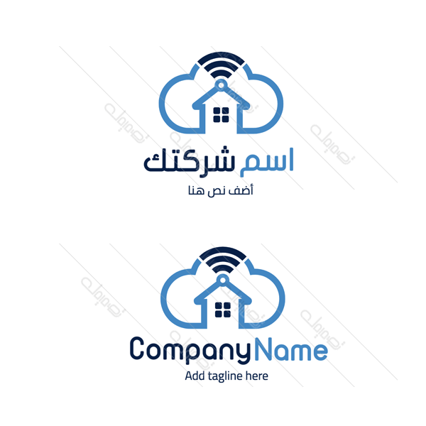 Smart home logo mockup