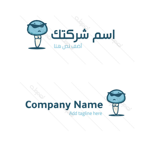 Robot mushroom logo design