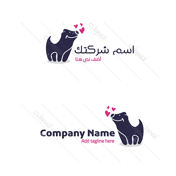 Love pet logo design template