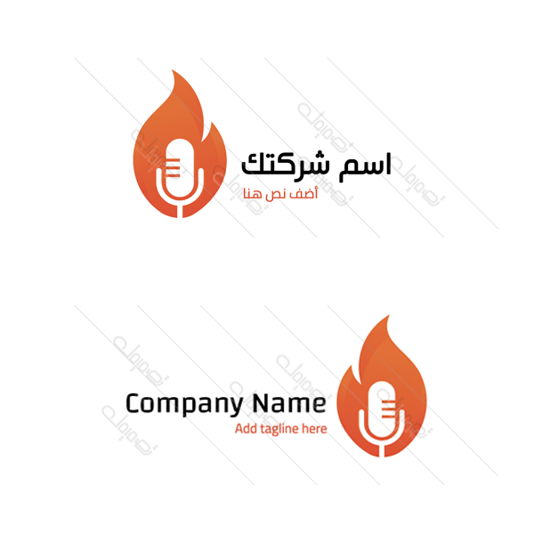 Fire podcast | Radio | Microphone | talk icon logo design