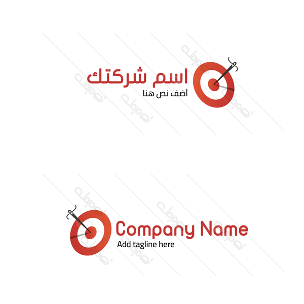 Needle | arrow game target logo design 