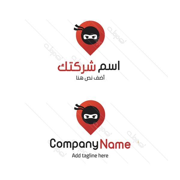 Ninja withy pin shapes logos