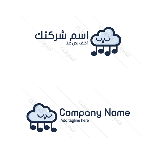 Cloud raining music | musical  tones logo design