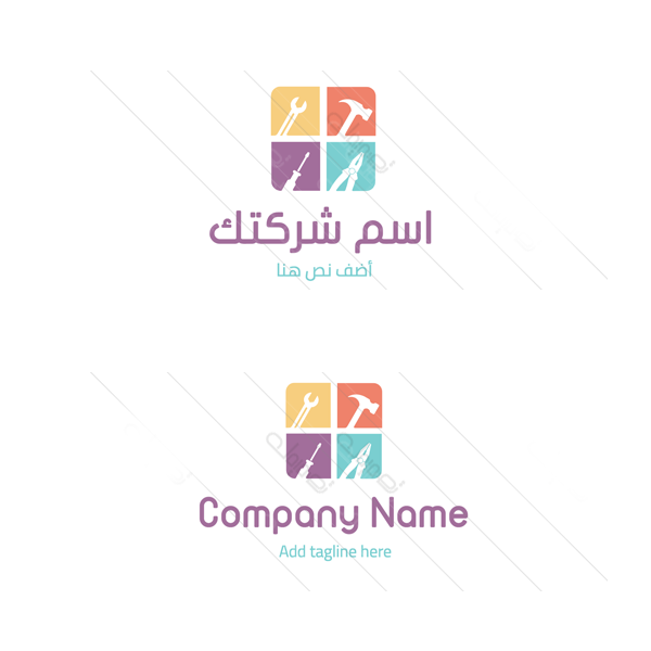 Repair service logo design template