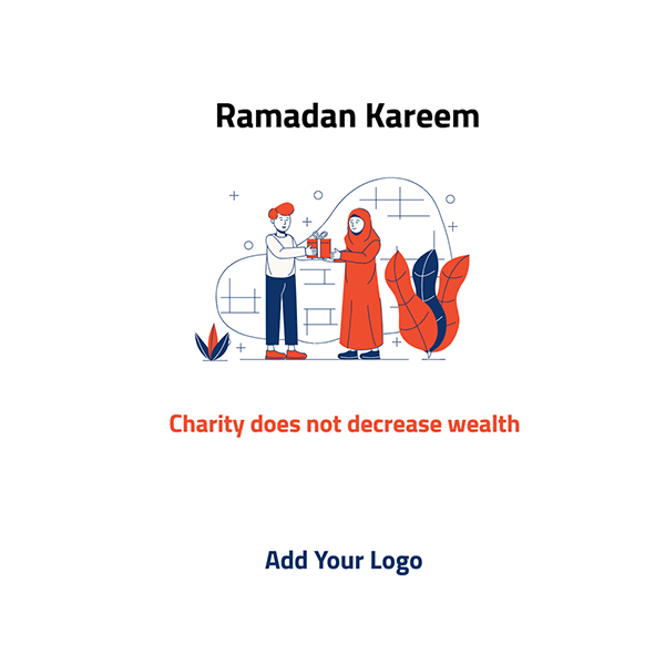 Ramadan Kareem, Alms in Ramadan Month Sharing With Other Illustration