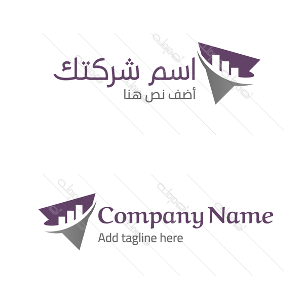 Abstract  Logo Template  with gray and purple color
