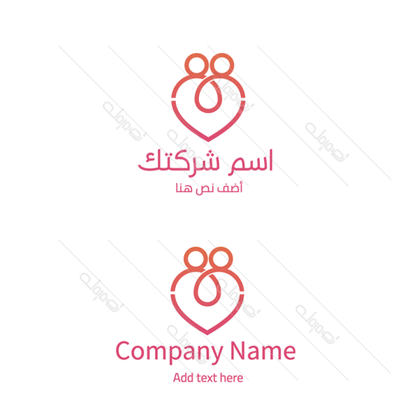 Couple Shape love logo