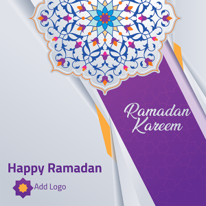 Post social media design template Ramadan Kareem 
