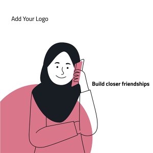 Group of Hijab Girl Activity With Gadget in Quarantine Flat Illustration Cartoon 1