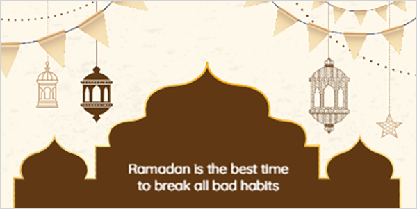 Cover LinkedIn Ramadan Kareem with Arabic style 