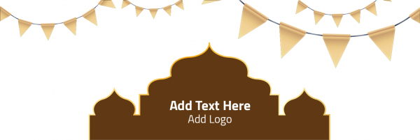 Ramadan Kareem flat style banner social media post design 