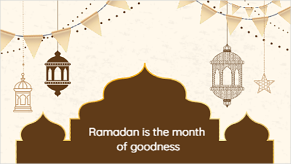 Cover YouTube Ramadan Kareem with Arabic style  