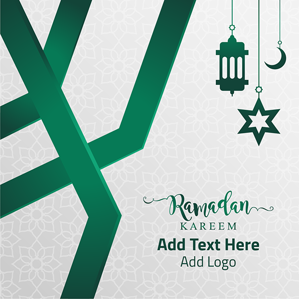 post Instagram template editable Ramadan Kareem illustration 