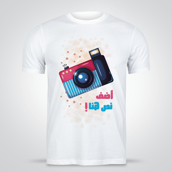 Camera on t shirt design