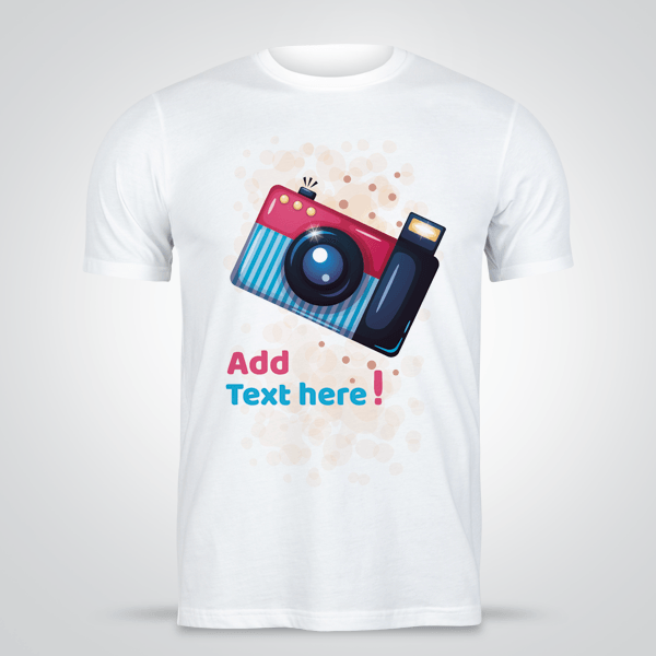 Camera on t shirt design