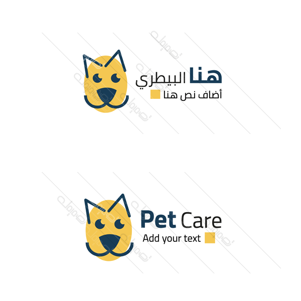 Dog line face pet service logo design