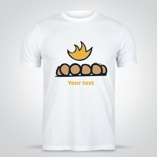 wood with fire T-Shirt design