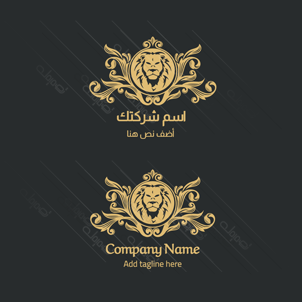 Golden lion security logo maker