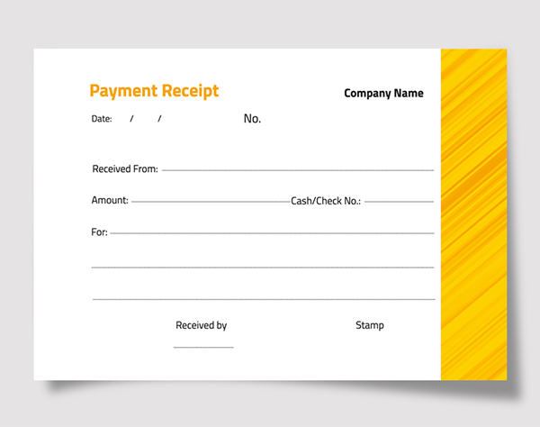  payment receipt yellow Abstract set of diagonal lines