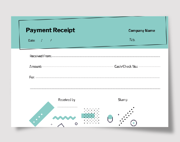 Payment Receipt with geometric items