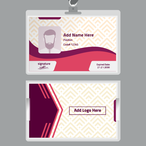 ID card abstract yellow business stationery set  maker  | ID Card Templates | Free and Premium Customizable Templates 0