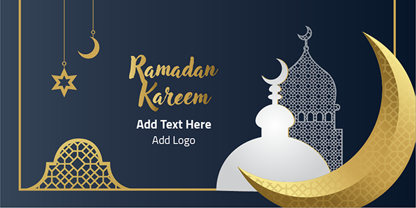 بوست تويتر بطاقه تهنئه رمضان كريم مع نمط الخط العربي 