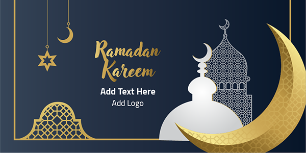 Post Twitter Ramadan Kareem Greeting Card With Arabic Style