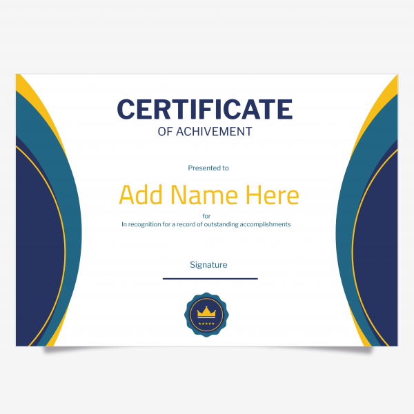 Modern certificate of appreciation 