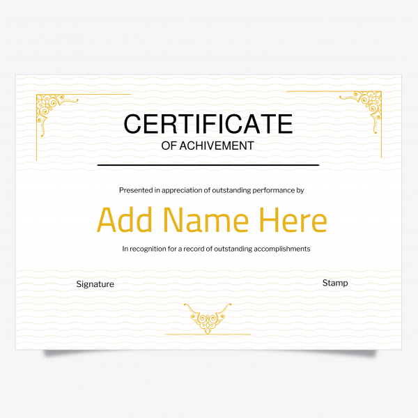 Classic white multipurpose certificate template concept
