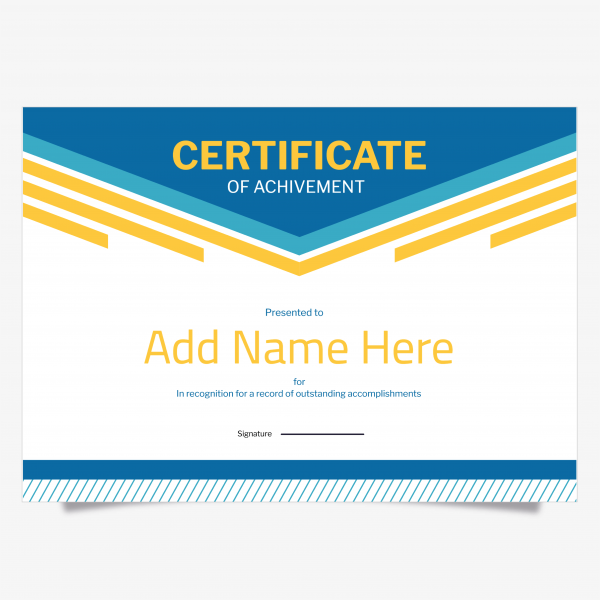 Certificate of appreciation blue and orange professional template 
