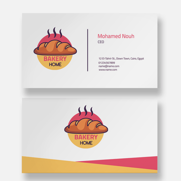 Bakery shop business card online template 