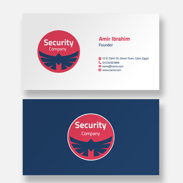 Eagle Security business cards templates  