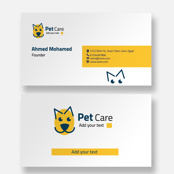 Cute Pet Business cards templates  