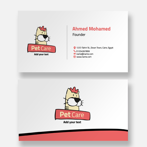 Dog pet Business card template  