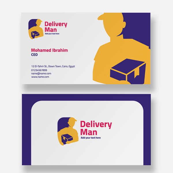 Business card maker online for delivery man company 