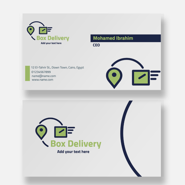 Delivery to location business cards templates online  