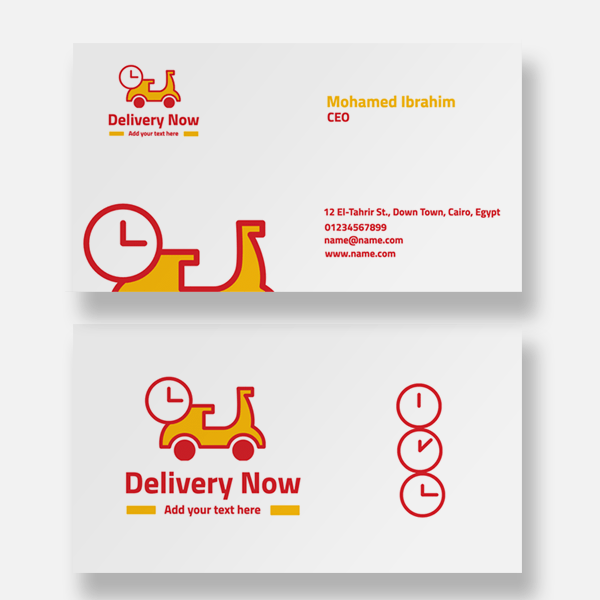 Scooter delivery company Business cards templates 