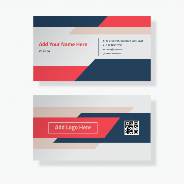 Red and blue Business card Maker