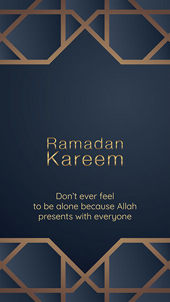 Ramadan Kareem Story Design With Geometric Ornament 