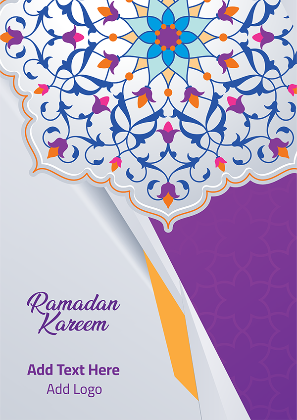 poster Ramadan Kareem greeting Islamic with Arabic calligraphy 