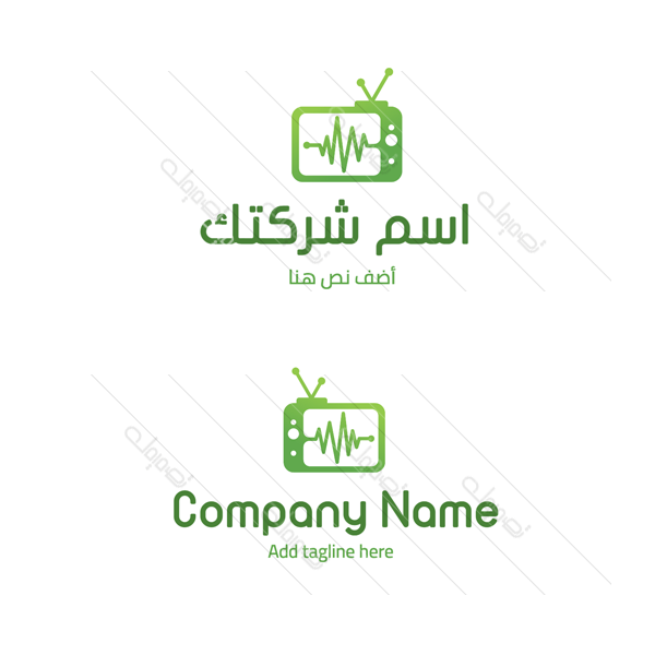 Health Arabic logo with pulse sign on TV screen