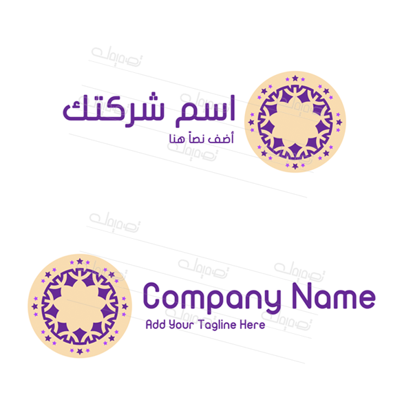   لوجو حدود الأزهار الإبداعية عربي